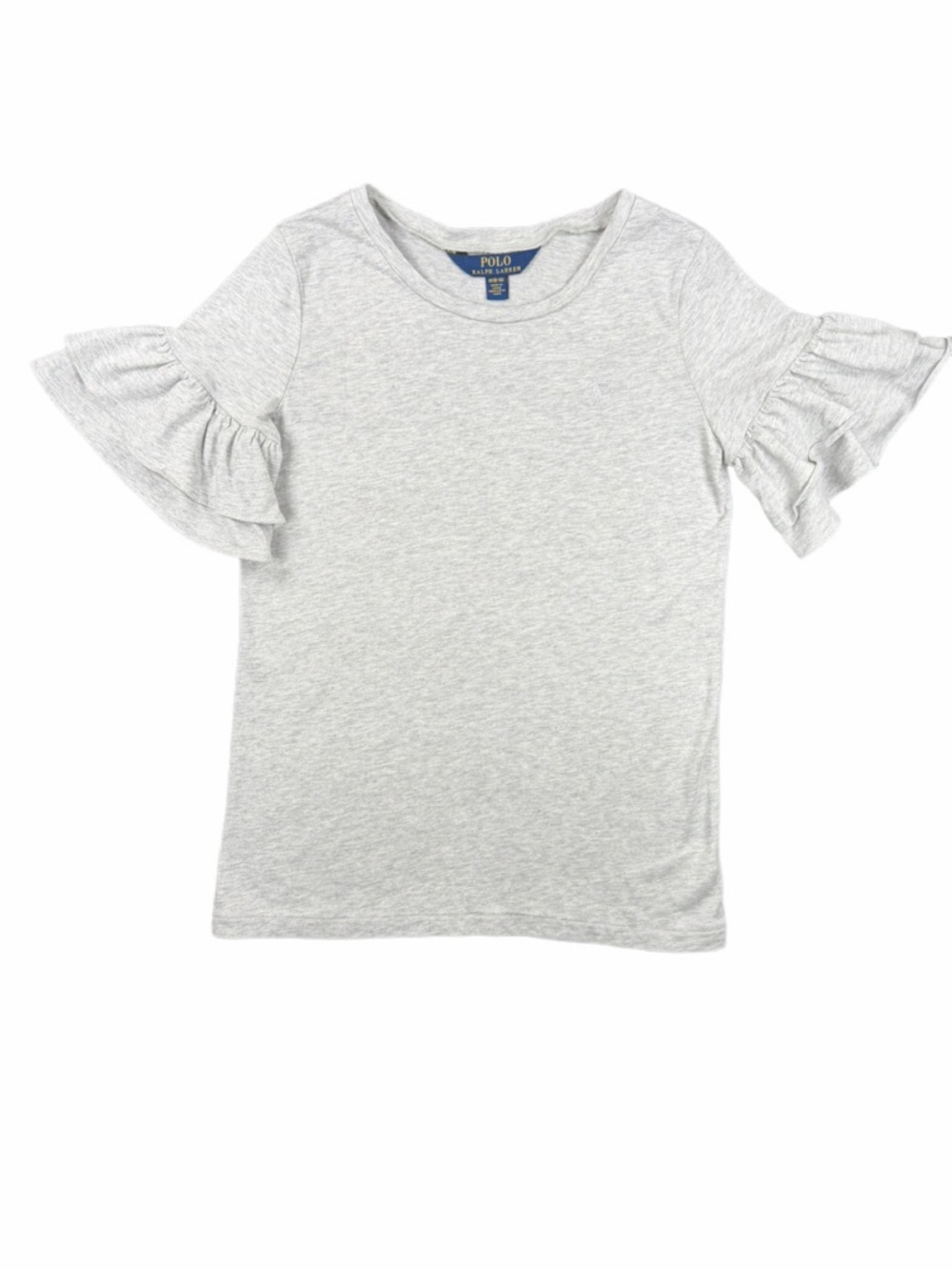 POLO Ralph Lauren Ruffle Sleeve Cotton Top - M(8-10)